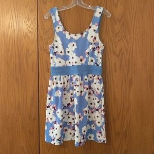 Baby blue and Floral Dress by Trixxi